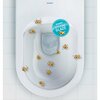 Duravit Toilet Wm, 18 7/8", Me By Starck Washdown, 4.5 l gpf, Wall Mount, White Alphin 2530090092